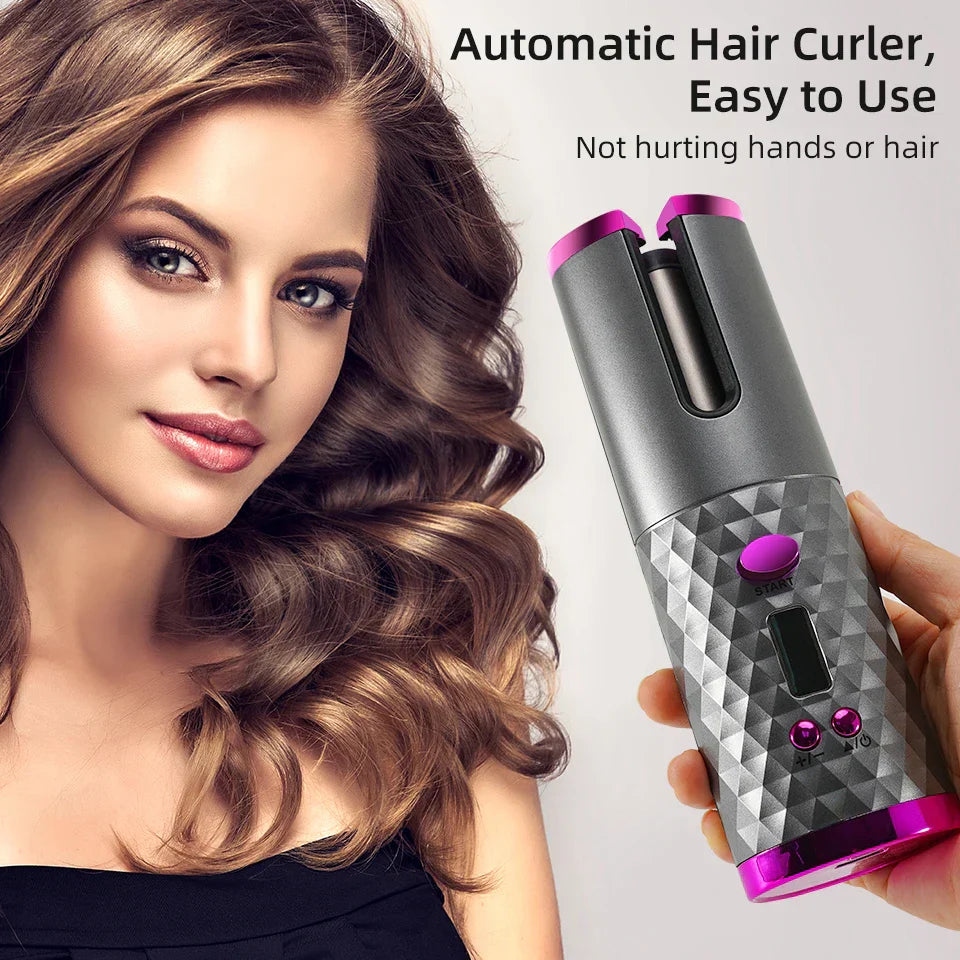 Cordless Auto Rotating Ceramic Hair Curler