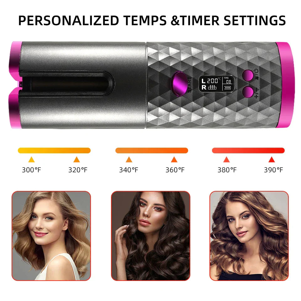 Cordless Auto Rotating Ceramic Hair Curler